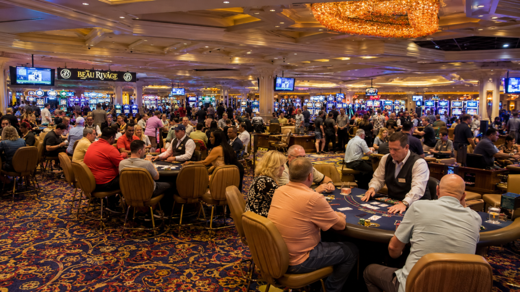 Casino floor gaming area inside Beau Rivage Resort and Casino Biloxi