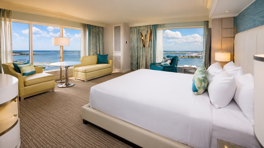 Gulf view hotel room at Beau Rivage Resort and Casino in Biloxi