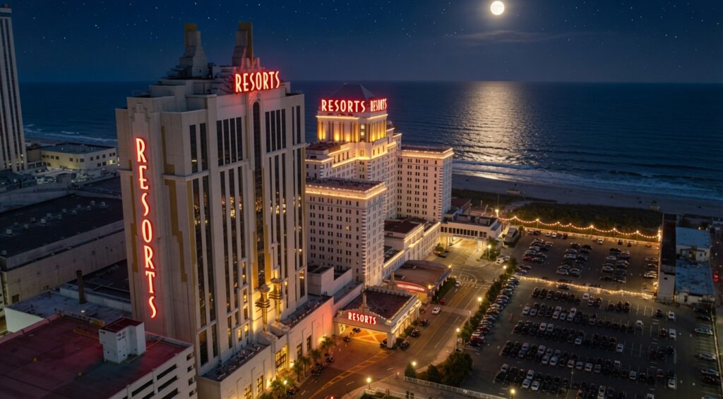 resorts casino at night